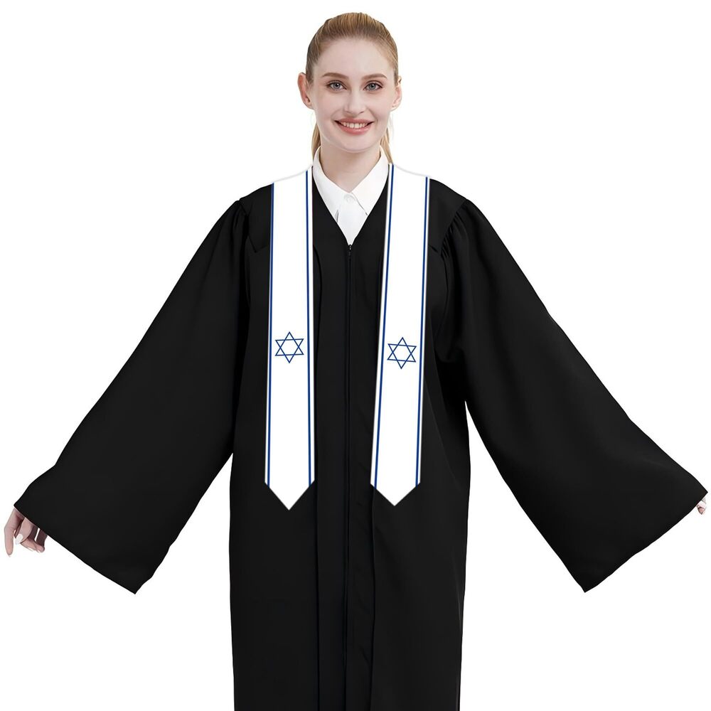 4105 National Flag Graduation Stole Embroidery Sash for Study Aboard